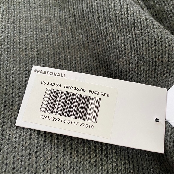 Plus Size Dark Gray Drape Front Knit Cardigan - Picture 5 of 6